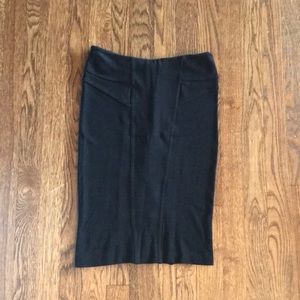 Helmet Lang black spandex viscose pencil skirt P